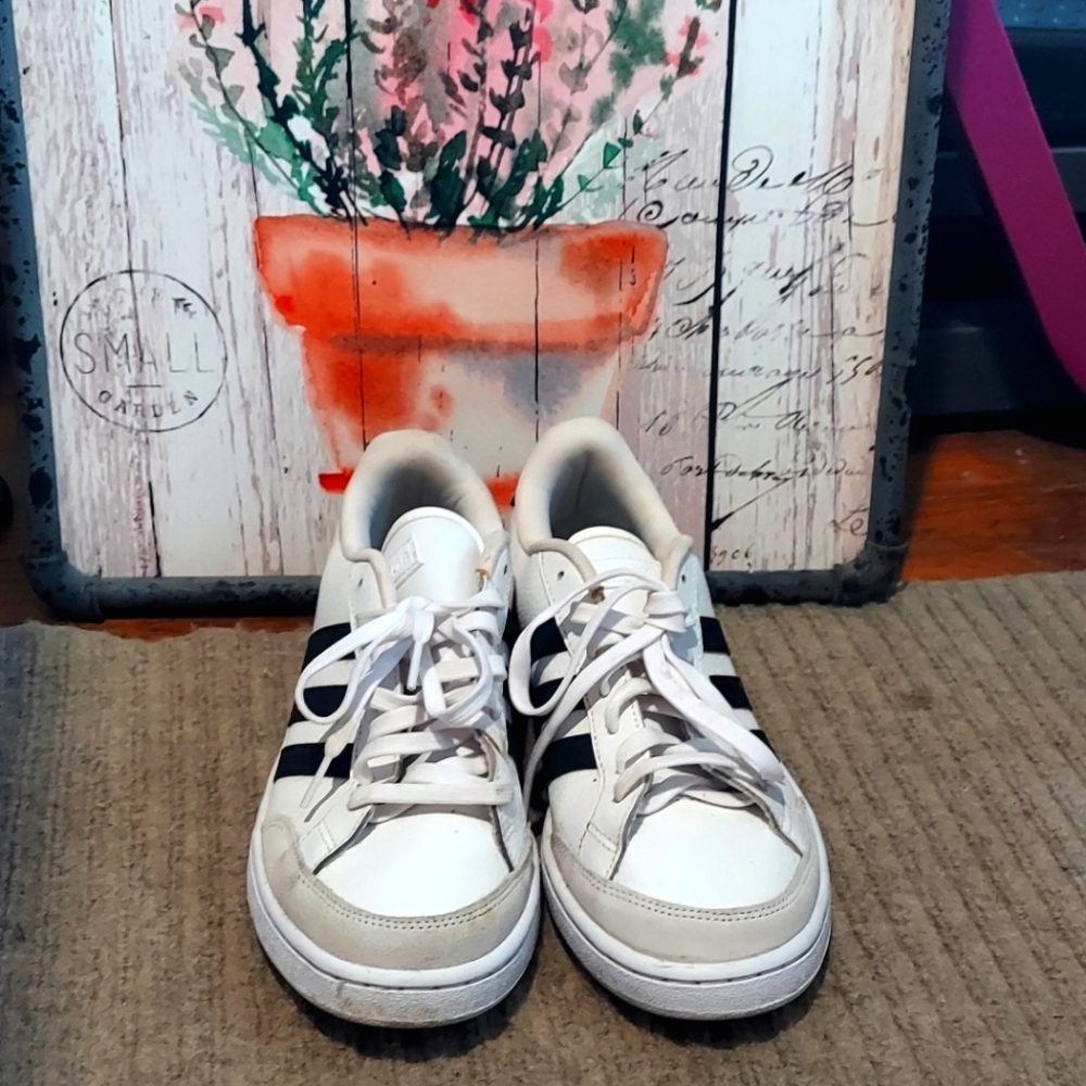 Mens White and Black Sneakers